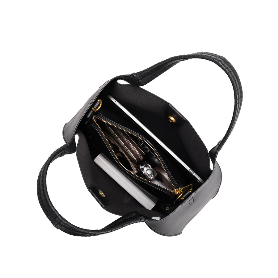 Megan Black Recycled Tote Bag